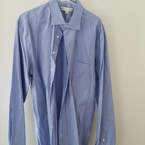 Pronto Uomo striped blue dress shirt 2xlt.